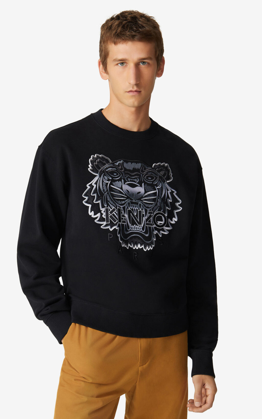 Kenzo Tiger Sweatshirt Black For Mens 7065LEWST